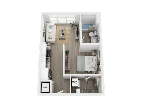 Studio apartment with 1 bath at Link Apartments® 4th Street, Winston-Salem, NC, 27101